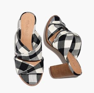 Madewell Alexandria Mule Gingham Check. Size 8.5